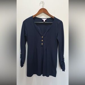 Lilly Pulitzer Navy Blue Dorothy Tunic Top